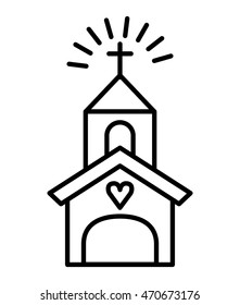 church building isolated icon vector illustration design