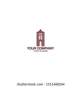 Church Building  Logo Design Vector