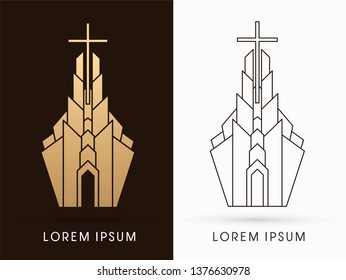 Church building logo graphic vector