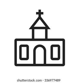 Church, building, religion icon vector image.Can also be used for building and landmarks . Suitable for mobile apps, web apps and print media.