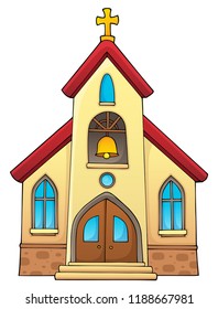 Church building theme image 1 - eps10 vector illustration.
