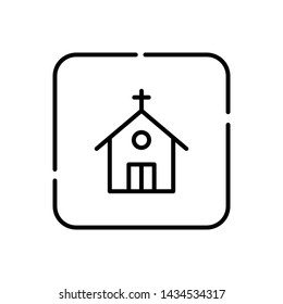 Church, church building vector icon