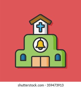 church building vector icon