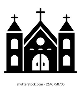 church building vector illustration isolated on white background. Architecture business concept.