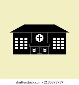 church building vector illustration, perfect for icons, templates, invitations, posters, brochures, etc