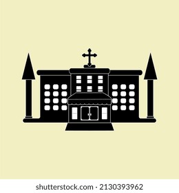church building vector illustration, perfect for icons, templates, invitations, posters, brochures, etc