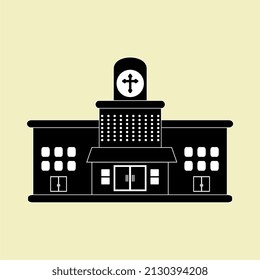 church building vector illustration, perfect for icons, templates, invitations, posters, brochures, etc