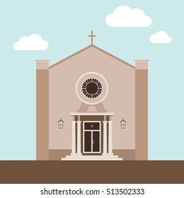 Church building vector illustration. Temple