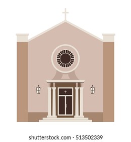 Church building vector illustration. Temple