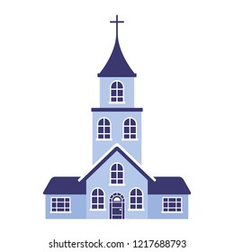 Church Bulding On White Background Stock Vector (Royalty Free ...