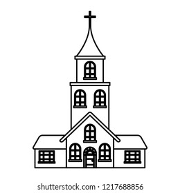 church bulding on white background