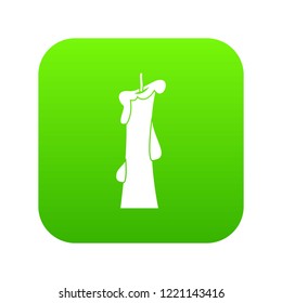 Church candle icon digital green for any design isolated on white vector illustration