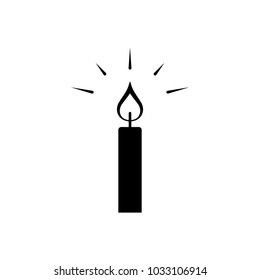 church candle light simple black icon on white background