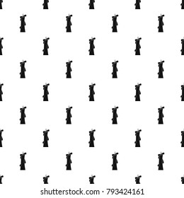 Church candle pattern seamless in simple style vector illustration