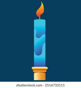 Church candle in the quota fire quota vector design.