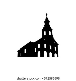 Church cathedral vector silhouette