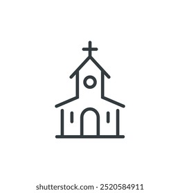 Church catholic christian icon, vector illustration