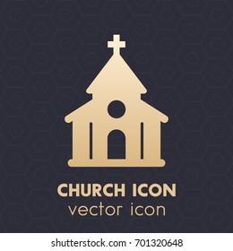 church, catholic temple vector icon