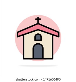 Church, Celebration, Christian, Cross, Easter Abstract Circle Background Flat color Icon