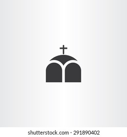 church or chapel cross icon design
