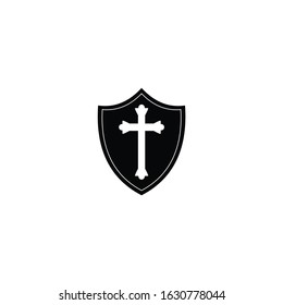 Church Christian Cross with Shield design inspiration