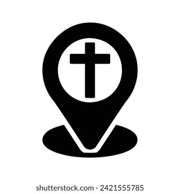 Church, Christian Flat Icon Logo Illustration. Christian Icon-set. Suitable For Web Design, Logo, App.