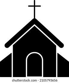 Church Christian Glyph Icon Vector