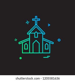 church christian holey cross icon vector design