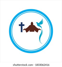 church christian  logo symbols  illustration design template
