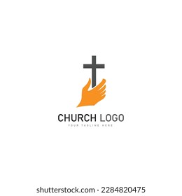 church christian logo vector icon design template. Christian symbols.