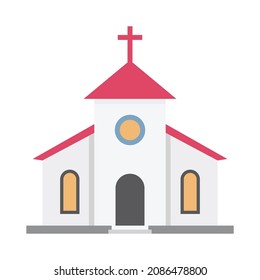 Church Color Vector Icon which can easily modify

