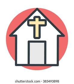 Church Colored Vector Icon