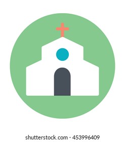 Church Colored Vector Illustration