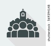 Church community - Vector flat minimal icon