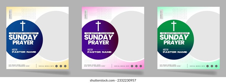 Church conference social media post or worship square flyer banner