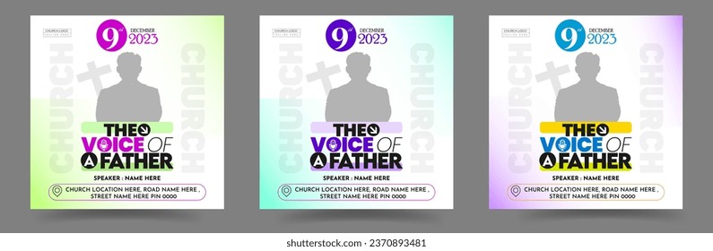 Church conference social media post or worship square flyer banner