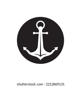 Church Cross Anchor Logo Design Vector