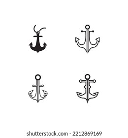 Church Cross Anchor Logo Design Vector