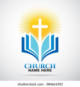 Church Cross Bible Logo