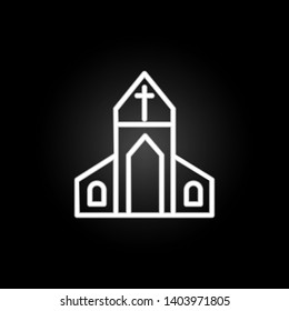 church, cross, Easter, house neon icon. Elements of easter day set. Simple icon for websites, web design, mobile app, info graphics