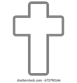 Church cross icon .