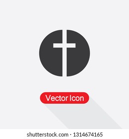 Church Cross Icon Vector Illustration Eps10