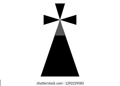 Church cross as logo.