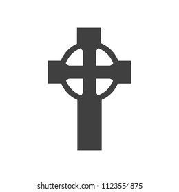 church cross on white background vector art
