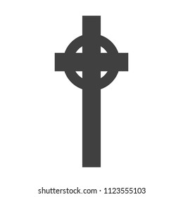 church cross on white background vector art