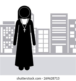 Church design over white background, vector illustration