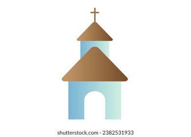 The church design is simple and small