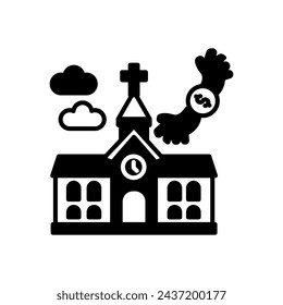Church Donation Diet  icon in vector. Logotype
