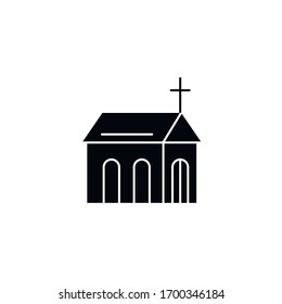 church easter black icon over white