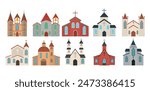 Church Element Illustration Collection Set